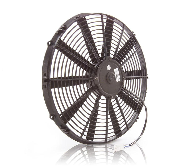 Be Cool 75035 16 Inch Electric Pusher Fan Euro Black Medium Profile Be Cool Radiator - Truck Part Superstore