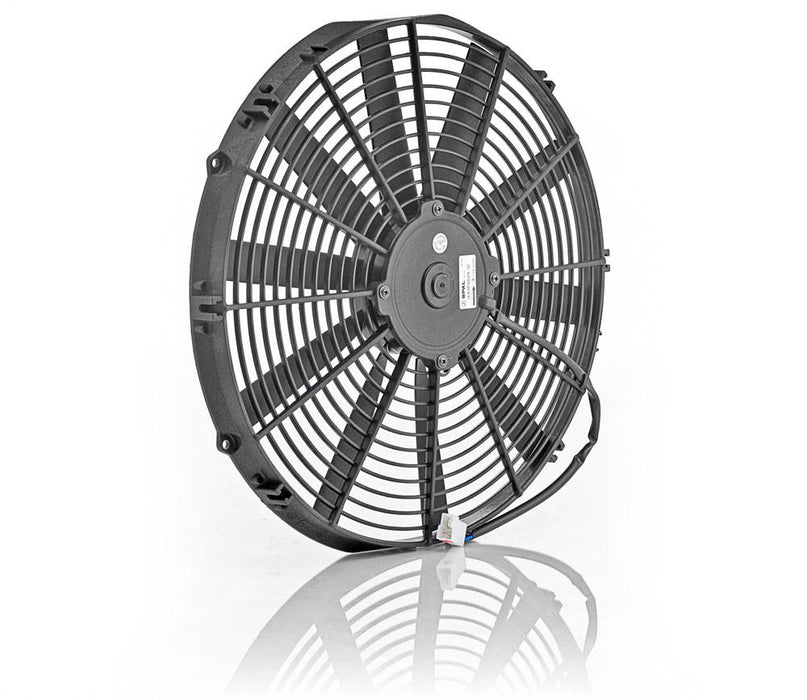 Be Cool 75058 16 Inch Electric Puller Fan Euro Black Thin Line Be Cool Radiator - Truck Part Superstore