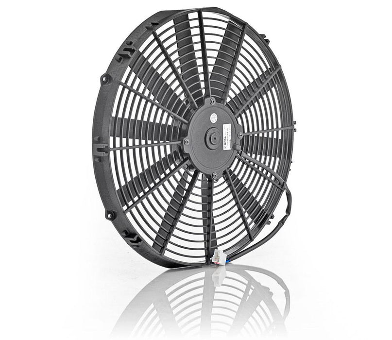 Be Cool 75059 16 Inch Electric Pusher Fan Euro Black Thin Line Be Cool Radiator - Truck Part Superstore
