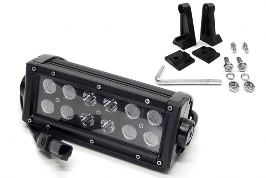 Southern Truck 75075 7.5 Inch LED Light Bar Black Series Double Row Straight Combo Flood/Beam 36W DT Harness 3,240 Lumens Southern Truck Lifts - Truck Part Superstore