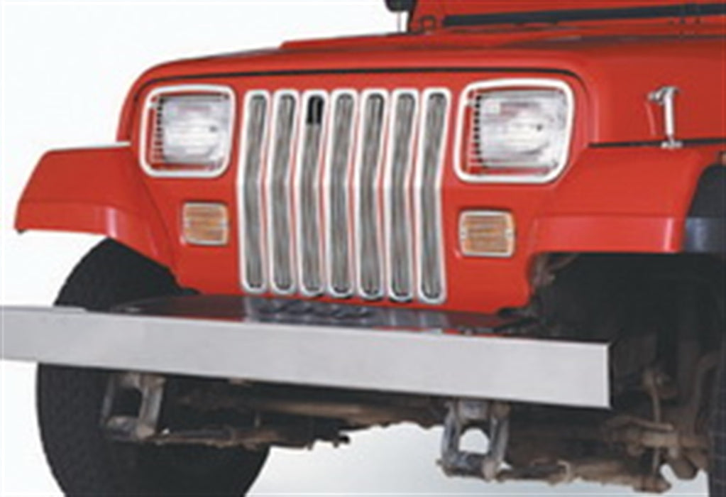Smittybilt 75511 Billet Grille Overlay W/ Chrome Insert Trim 97-06 Wrangler TJ/LJ Smittybilt - Truck Part Superstore