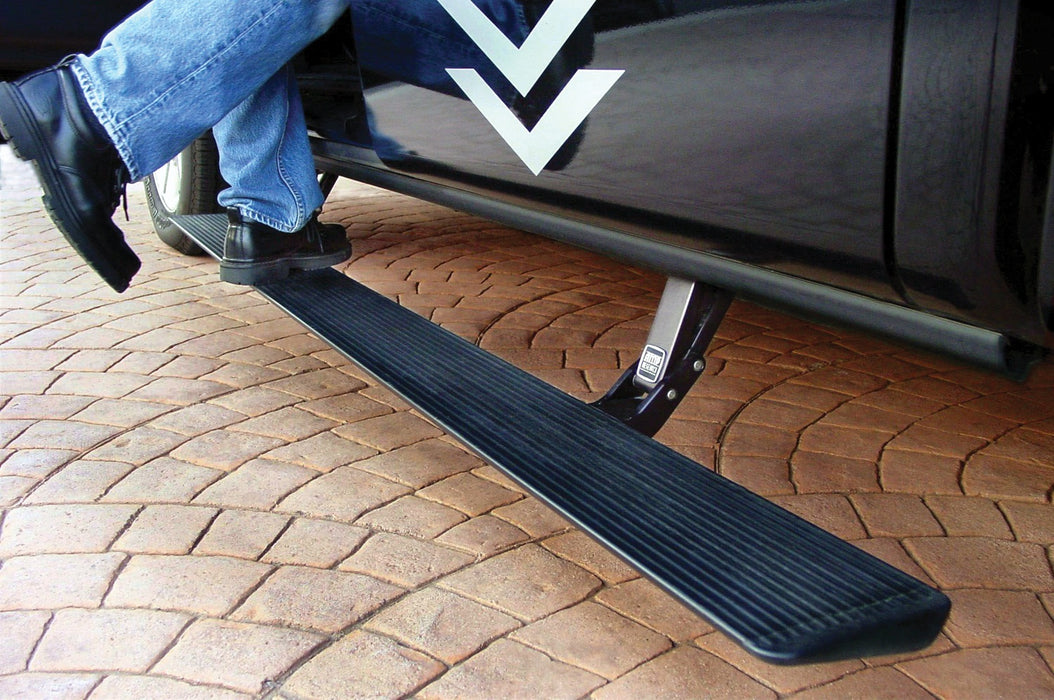 AMP Research 75105-01A PowerStep™; Incl. OEM Style Illumination; Black; - Truck Part Superstore