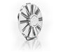 Be Cool 75108 13 Inch Electric Puller Fan w/Straight Blades and Billet Cap Chrome Medium Profile Be Cool Radiator - Truck Part Superstore