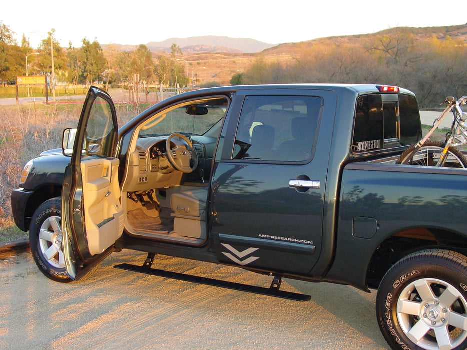 AMP Research 75110-01A PowerStep™; Incl. OEM Style Illumination; Black; - Truck Part Superstore