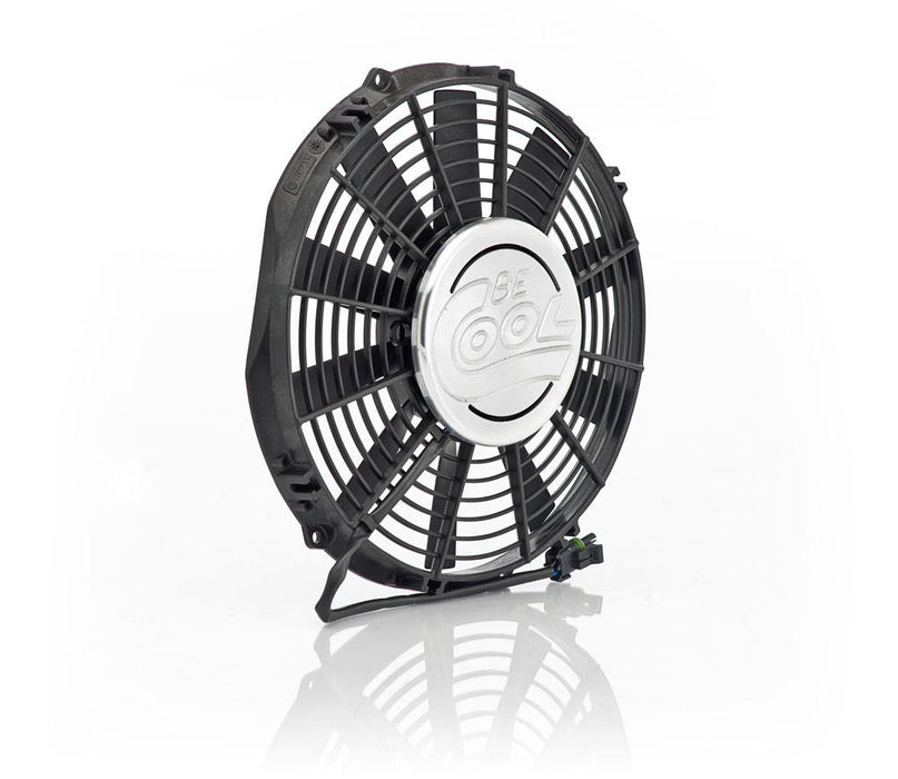 Be Cool 75263 11 Inch Puller Medium Profile Fan w/Billet Cover Aluminator Euro Black Be Cool Radiator - Truck Part Superstore