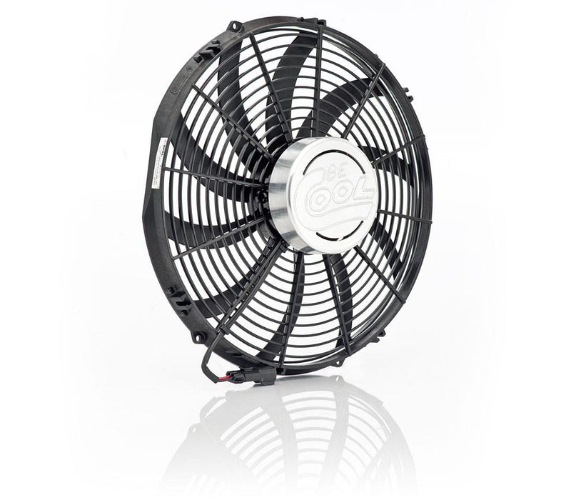 Be Cool 75268 16 Inch Puller Fan w/Billet Cover Aluminator Euro Black Be Cool Radiator - Truck Part Superstore