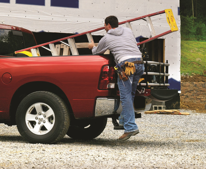 AMP Research 75306-01A BedStep®; Rear Bumper Access; Black; Not Compatible w/Dual Exhaust; - Truck Part Superstore