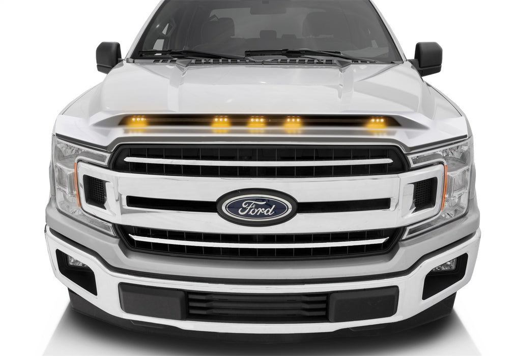 Auto Ventshade (AVS) 753096-Z1 Aeroskin LightShield™ Hood Protector; Oxford White; Low Profile; - Truck Part Superstore