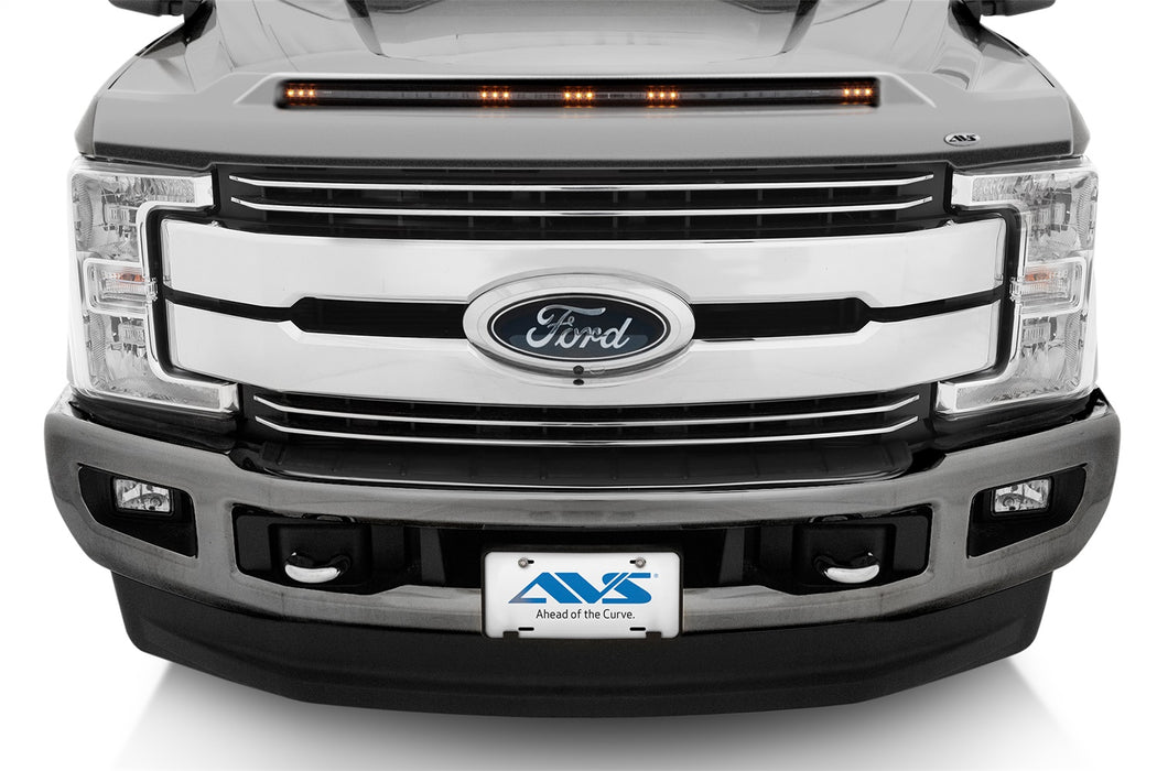 Auto Ventshade (AVS) 753135-UX Aeroskin LightShield™ Hood Protector; Ingot Silver; Low Profile; - Truck Part Superstore