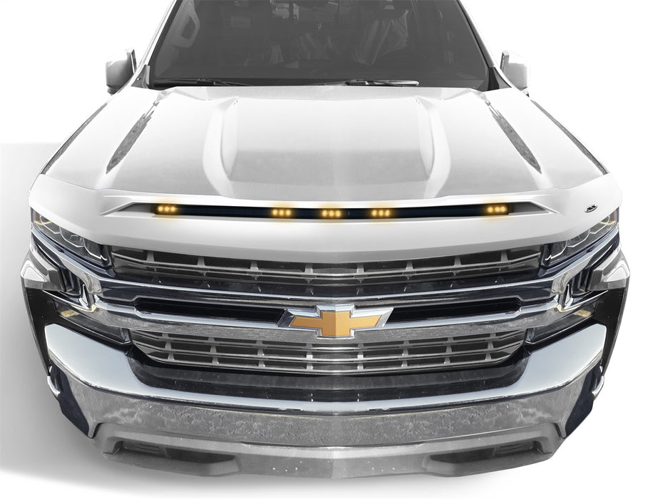 Auto Ventshade (AVS) 753168-GAZ Aeroskin LightShield™ Hood Protector; Summit White; Low Profile; - Truck Part Superstore