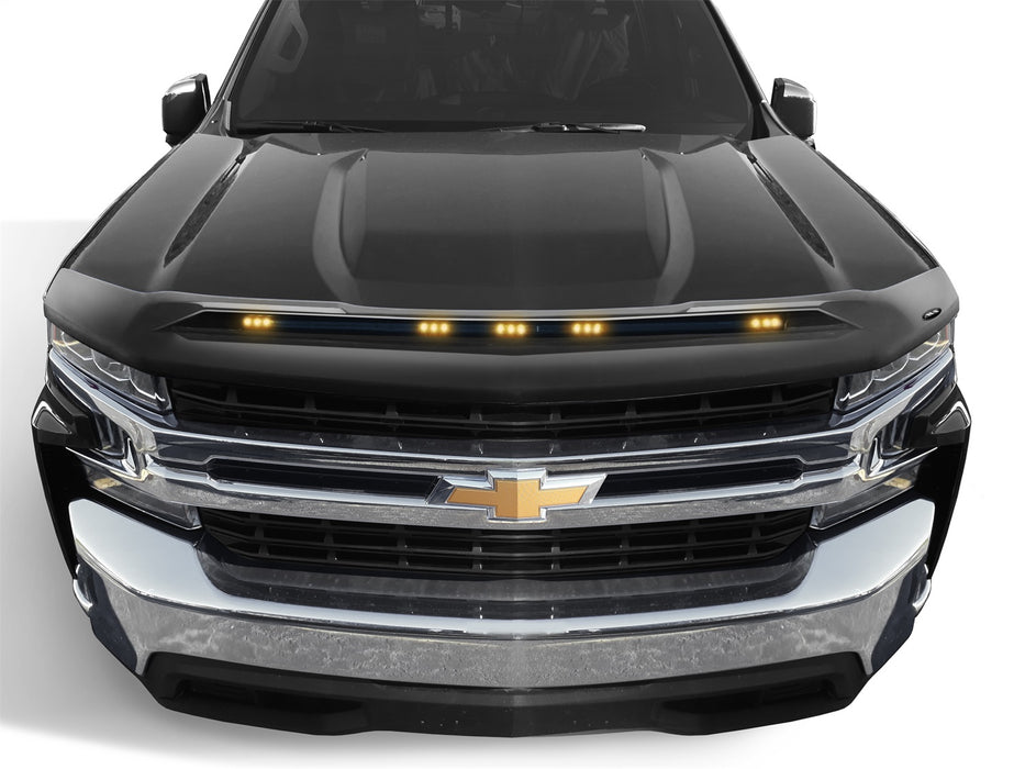 Auto Ventshade (AVS) 753168-GBA Aeroskin LightShield™ Hood Protector; Onyx Black; Low Profile; - Truck Part Superstore