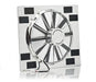 Be Cool 75333 16 Inch Show and Go Stainless Shroud 22 Inch W x 18 Inch H w/Chrome Puller Fan Be Cool Radiator - Truck Part Superstore