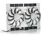 Be Cool 75339 13 Inch Show and Go Stainless Shroud 27 Inch W x 18 Inch H w/Dual Chrome Puller Fans Be Cool Radiator - Truck Part Superstore