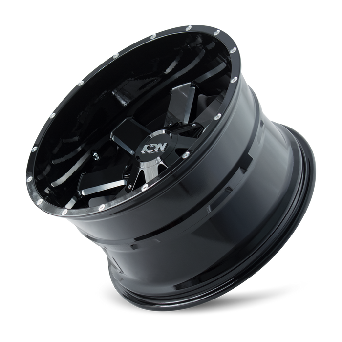 ION 141-7956M18 141 (141) GLOSS BLACK/MILLED SPOKES 17X9 5-114.3/5-127 18MM 87MM - Truck Part Superstore