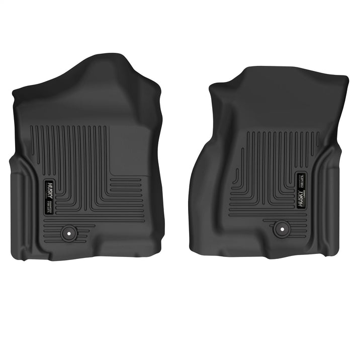 Husky Liners 52111 X-act Contour™ Floor Liner; Black; 2 pc; Front; - Truck Part Superstore