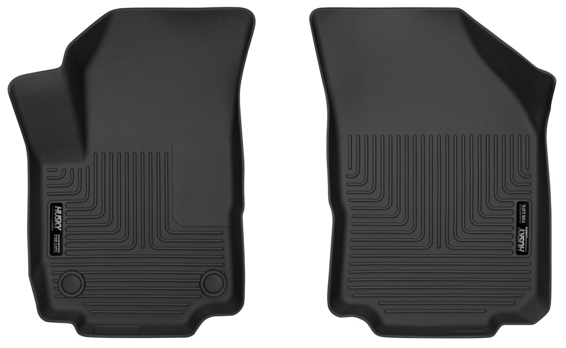 Husky Liners 52241 X-act Contour™ Floor Liner; Black; 2 pc.; Front; - Truck Part Superstore