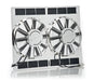 Be Cool 75482 12 Inch Show and Go Stainless Shroud 26 Inch W x 17 Inch H w/Dual Chrome Puller Fans Be Cool Radiator - Truck Part Superstore