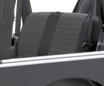 Smittybilt 755130 XRC Seat Cover Rear 80-95 Wrangler YJ/CJ Black/Red Center Smittybilt - Truck Part Superstore