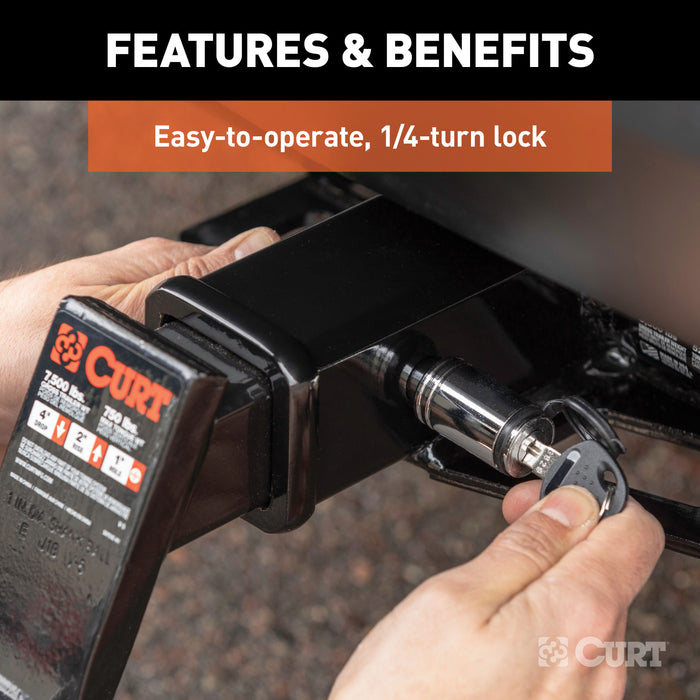 CURT 45554 Towing Starter Kit with 2in. Ball (2in. Shank; 7;500 lbs; 4in. Drop) - Truck Part Superstore