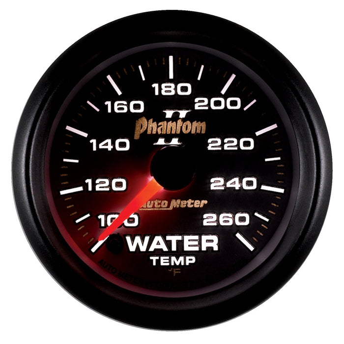 AutoMeter 7555 GAUGE; WATER TEMP; 2 1/16in.; 100-260deg.F; DIGITAL STEPPER MOTOR; PHANTOM II - Truck Part Superstore