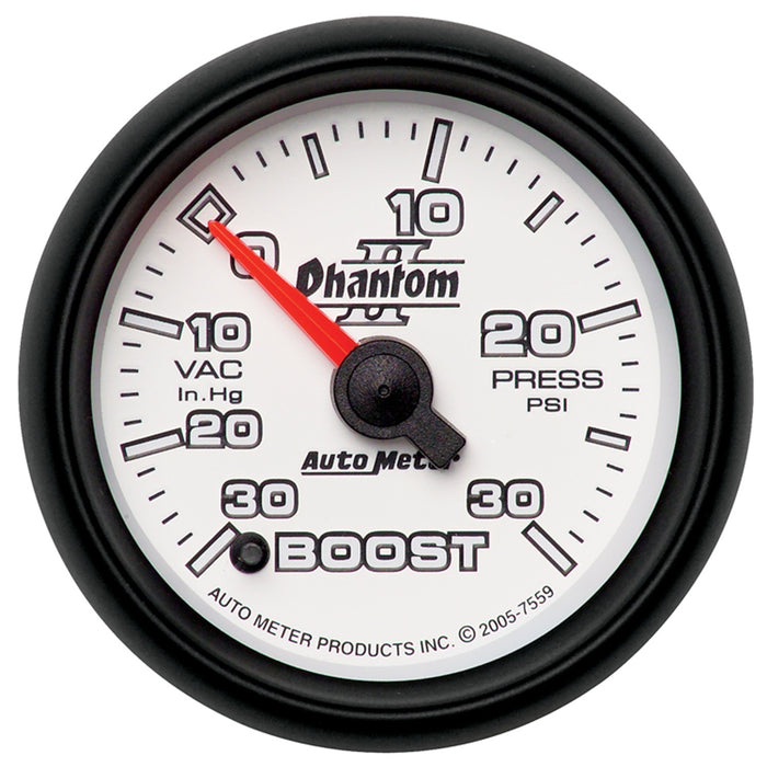 AutoMeter 7559 GAUGE; VAC/BOOST; 2 1/16in.; 30INHG-30PSI; DIGITAL STEPPER MOTOR; PHANTOM II - Truck Part Superstore
