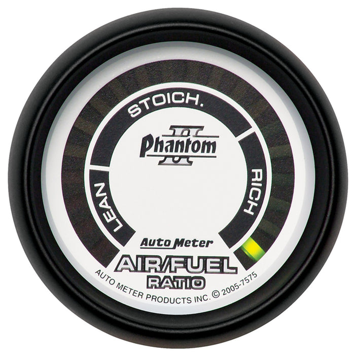 AutoMeter 7575 GAUGE; AIR/FUEL RATIO-NARROWBAND; 2 1/16in.; LEAN-RICH; LED ARRAY; PHANTOM II - Truck Part Superstore