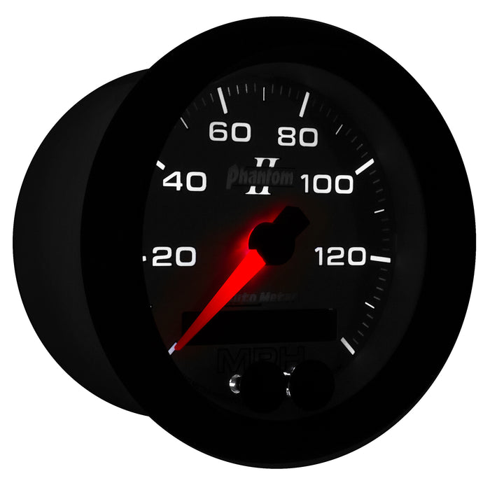 AutoMeter 7580 GAUGE; SPEEDOMETER; 3 3/8in.; 140MPH; GPS; PHANTOM II - Truck Part Superstore