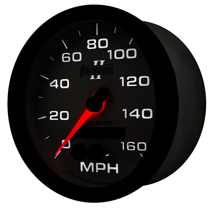 AutoMeter 7581 GAUGE; SPEEDOMETER; 5in.; 160MPH; GPS; PHANTOM II - Truck Part Superstore