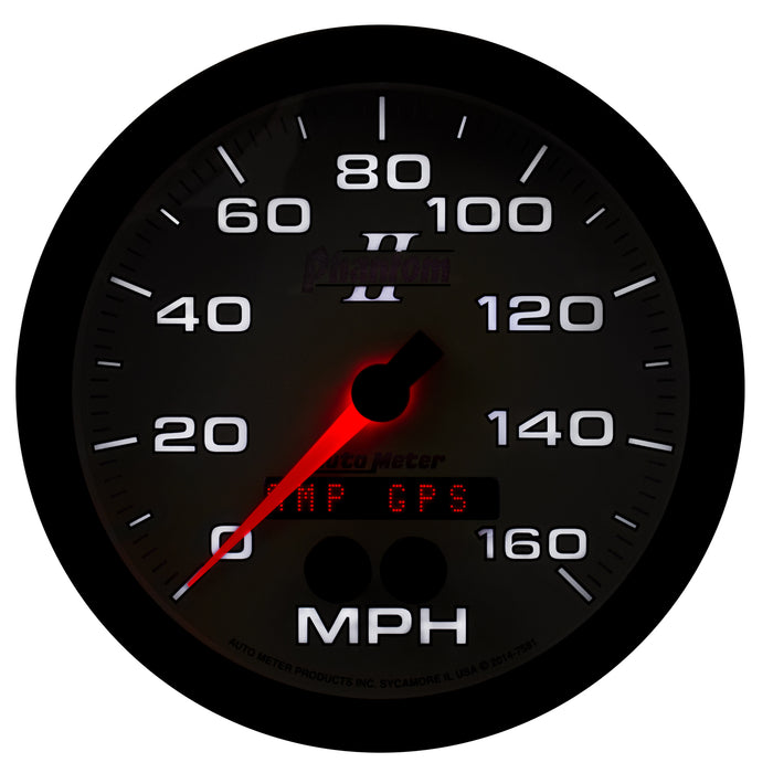 AutoMeter 7581 GAUGE; SPEEDOMETER; 5in.; 160MPH; GPS; PHANTOM II - Truck Part Superstore