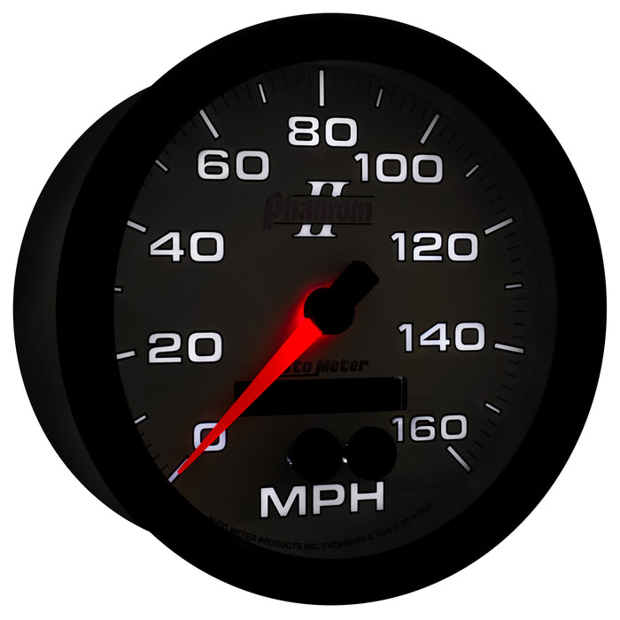 AutoMeter 7581 GAUGE; SPEEDOMETER; 5in.; 160MPH; GPS; PHANTOM II - Truck Part Superstore