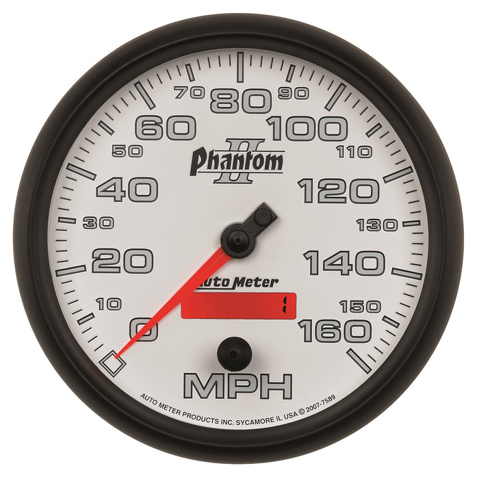 AutoMeter 7589 GAUGE; SPEEDOMETER; 5in.; 160MPH; ELEC. PROGRAMMABLE; PHANTOM II - Truck Part Superstore