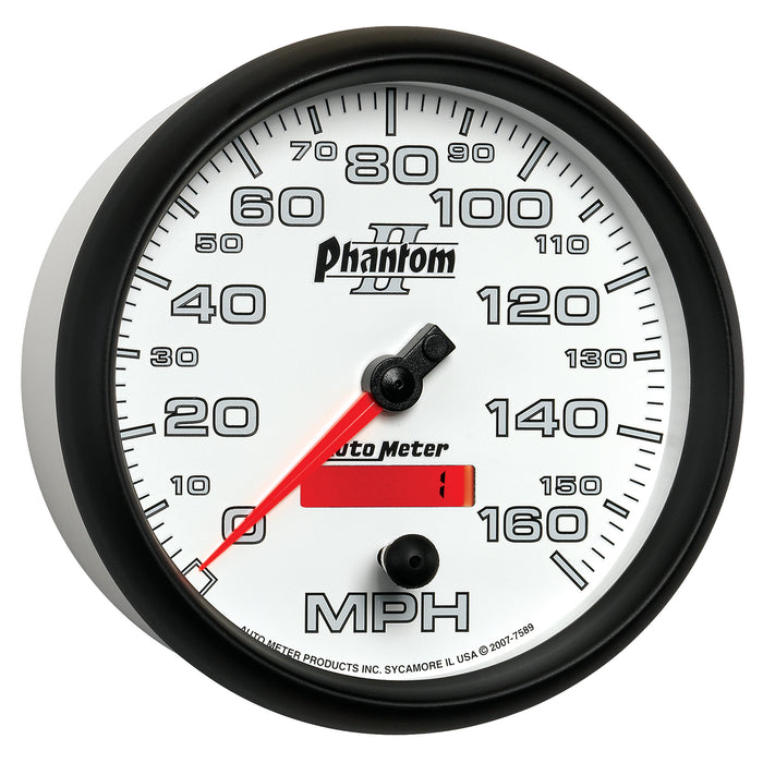 AutoMeter 7589 GAUGE; SPEEDOMETER; 5in.; 160MPH; ELEC. PROGRAMMABLE; PHANTOM II - Truck Part Superstore