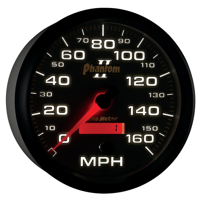 AutoMeter 7589 GAUGE; SPEEDOMETER; 5in.; 160MPH; ELEC. PROGRAMMABLE; PHANTOM II - Truck Part Superstore