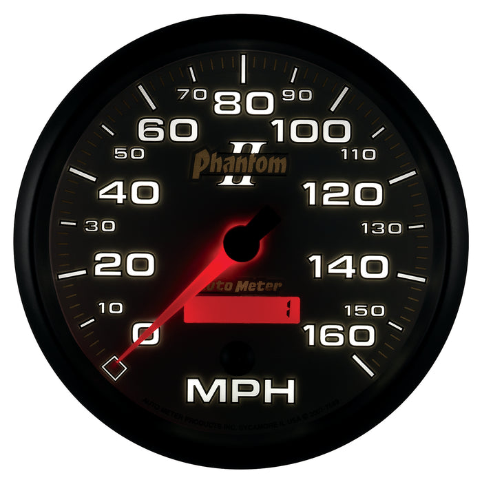 AutoMeter 7589 GAUGE; SPEEDOMETER; 5in.; 160MPH; ELEC. PROGRAMMABLE; PHANTOM II - Truck Part Superstore