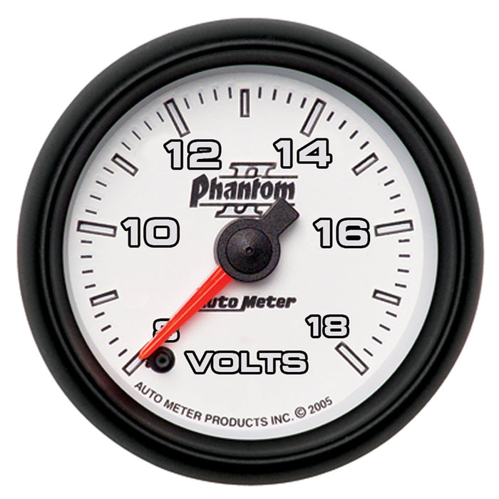 AutoMeter 7591 GAUGE; VOLTMETER; 2 1/16in.; 18V; DIGITAL STEPPER MOTOR; PHANTOM II - Truck Part Superstore