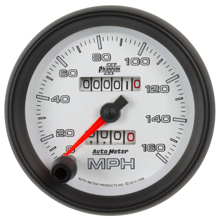 AutoMeter 7596 GAUGE; SPEEDOMETER; 3 3/8in.; 160MPH; MECHANICAL; PHANTOM II - Truck Part Superstore