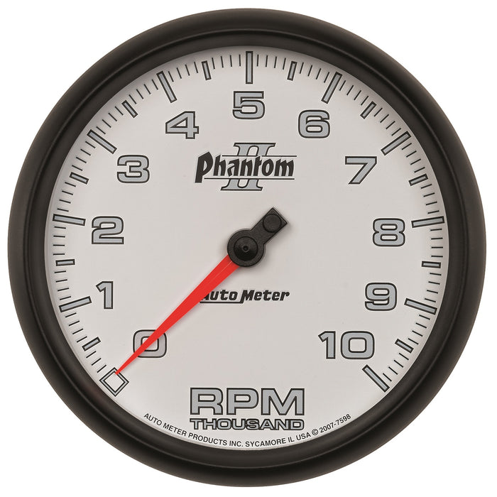 AutoMeter 7598 GAUGE; TACHOMETER; 5in.; 10K RPM; IN-DASH; PHANTOM II - Truck Part Superstore