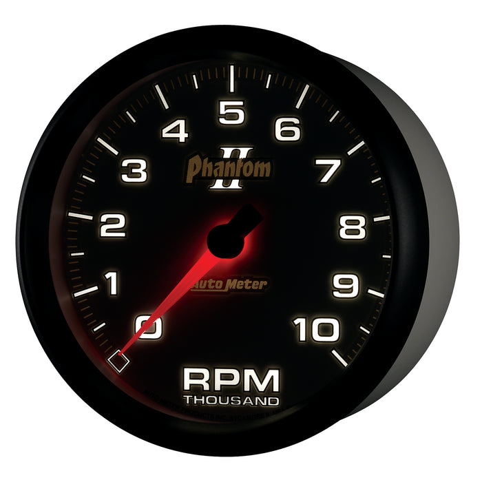 AutoMeter 7598 GAUGE; TACHOMETER; 5in.; 10K RPM; IN-DASH; PHANTOM II - Truck Part Superstore