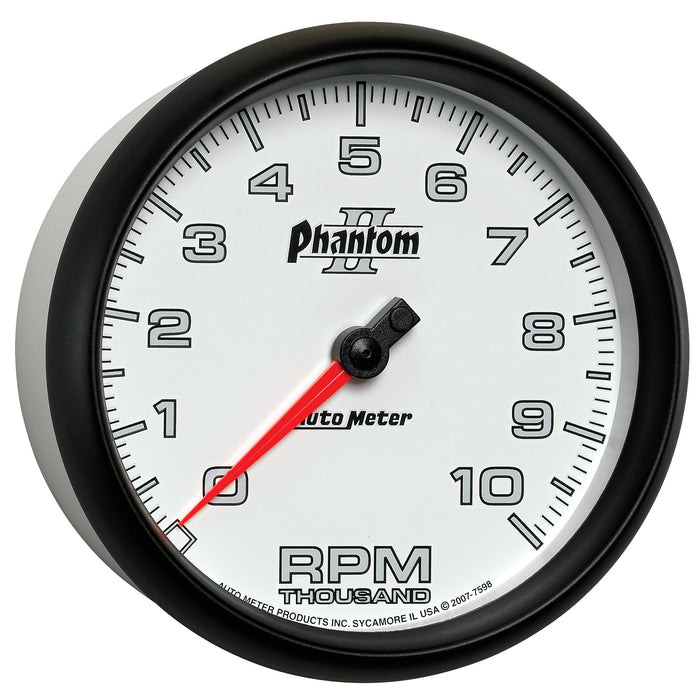 AutoMeter 7598 GAUGE; TACHOMETER; 5in.; 10K RPM; IN-DASH; PHANTOM II - Truck Part Superstore