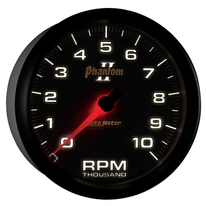 AutoMeter 7598 GAUGE; TACHOMETER; 5in.; 10K RPM; IN-DASH; PHANTOM II - Truck Part Superstore