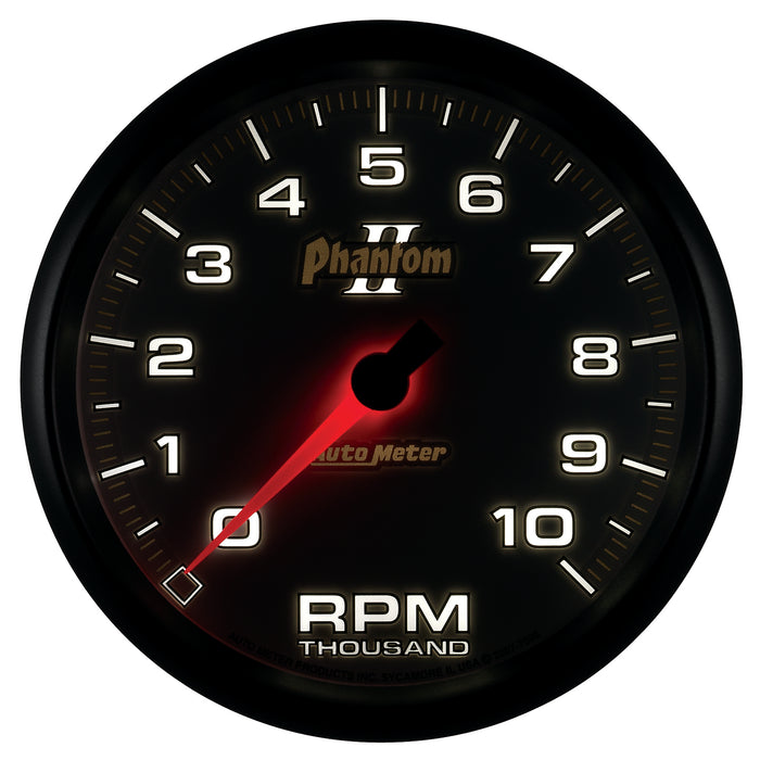 AutoMeter 7598 GAUGE; TACHOMETER; 5in.; 10K RPM; IN-DASH; PHANTOM II - Truck Part Superstore