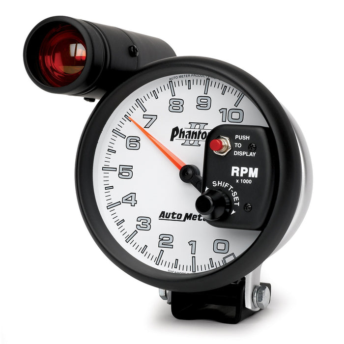 AutoMeter 7599 GAUGE; TACHOMETER; 5in.; 10K RPM; PEDESTAL W/EXT. SHIFT-LITE; PHANTOM II - Truck Part Superstore