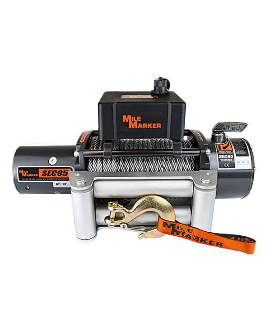 Mile Marker 76-50246BW 9500 LB Winch Waterproof 12V 4.8 HP Wound Motor w/Standard Electronics SEC9.5 ES Mile Marker - Truck Part Superstore