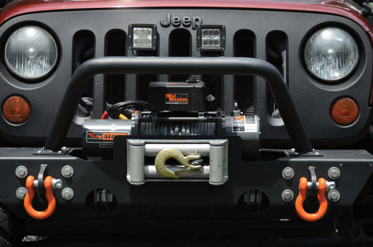 Mile Marker 76-50251BW 12000 LB Winch Waterproof 12V 4.8 HP Wound Motor w/Standard Electronics SEC12 ES Mile Marker - Truck Part Superstore