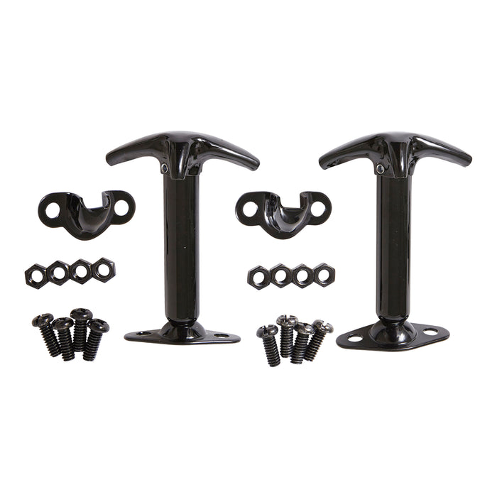Smittybilt 7601 Hood Catch Kit 55-95 Wrangler YJ/CJ Black Smittybilt - Truck Part Superstore