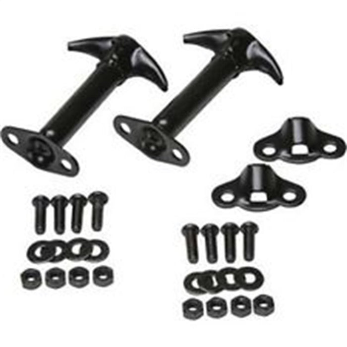 Rampage 7601 Hood Catch Kit; Black; Pair; - Truck Part Superstore