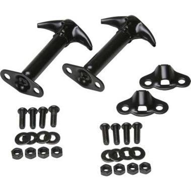 Smittybilt 7601 Hood Catch Kit 55-95 Wrangler YJ/CJ Black Smittybilt - Truck Part Superstore