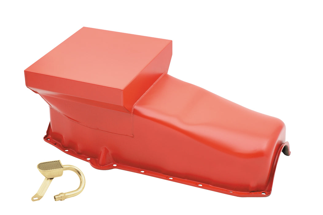 Mr Gasket 7601G Oil Pan; Low Profile; Incl. Oil Pump Pick Up/Trap Door; Orange; - Truck Part Superstore