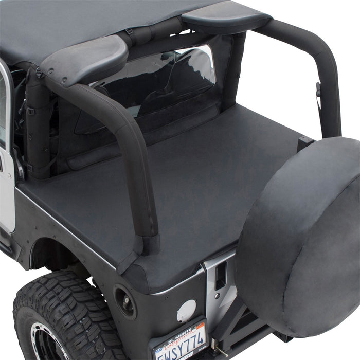 Smittybilt 761235 Tonneau Cover For OEM Soft Top W/Channel Mount 07-18 Wrangler JK 2DR Black Diamond Smittybilt - Truck Part Superstore
