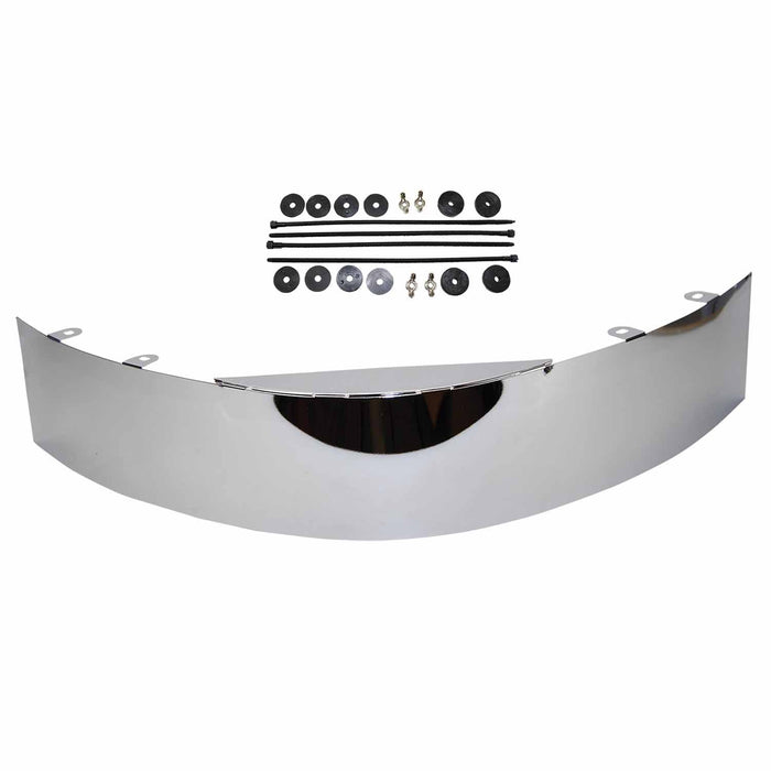 SpeedFx 7611 5-1/2 In Height X 20 In Dia Chrome Steel With Black Plastic Mounting Kit And Har - Truck Part Superstore